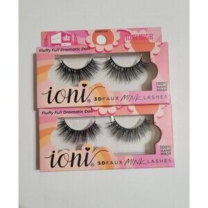 Ioni Lash Ioni High Fluffy Full Dramatic Doll Eyelash Bundle Lot Set Of 2